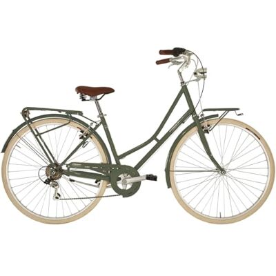 ALPINA Bicicleta de Viaje para Mujer, Color Verde Oliva, 46 cm ALPINA Bicicleta de Viaje para Mujer, Color Verde Oliva, 46 cm