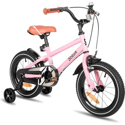 STITCH Bicicleta Infantil 14 Pulgadas Rosa Claro para Niños y Niñas de 3, 4 5 y 6 Años Kids Bike con Estabilizadores y Frenos de Mano 85% Montada… STITCH Bicicleta Infantil 14 Pulgadas Rosa Claro para Niños y Niñas de 3, 4 5 y 6 Años Kids Bike con Estabilizadores y Frenos de Mano 85% Montada…