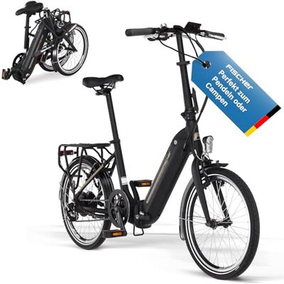 Fischer Bicicleta eléctrica Plegable Agilo 2.0 Bicicleta eléctrica para Hombre y Mujer, RH 36 cm, Motor de Rueda Trasera 25 NM, batería de 36 V en Marco, Negro Mate, 20 Pulgadas Fischer Bicicleta eléctrica Plegable Agilo 2.0 Bicicleta eléctrica para Hombre y Mujer, RH 36 cm, Motor de Rueda Trasera 25 NM, batería de 36 V en Marco, Negro Mate, 20 Pulgadas