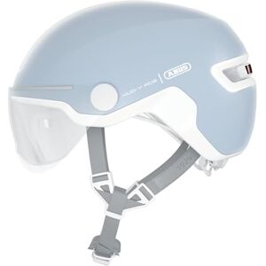 ABUS Casco Urbano HUD-Y Ace de : Elegante Casco de Bicicleta con Visera y luz Trasera LED Recargable magnética, para Hombre y Mujer, Azul Puro, Talla S. ABUS Casco Urbano HUD-Y Ace de : Elegante Casco de Bicicleta con Visera y luz Trasera LED Recargable magnética, para Hombre y Mujer, Azul Puro, Talla S.