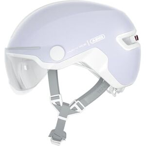 ABUS Casco Urbano HUD-Y Ace de : Elegante Casco de Bicicleta con Visera y luz Trasera LED Recargable magnética, para Hombre y Mujer, Morado Puro, Talla S. ABUS Casco Urbano HUD-Y Ace de : Elegante Casco de Bicicleta con Visera y luz Trasera LED Recargable magnética, para Hombre y Mujer, Morado Puro, Talla S.