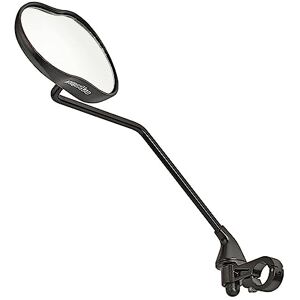 ergotec Espejo M-99 LV, 121 x 78-66 mm, superficie de espejo, aleación/acero, negro arenado, montaje izquierdo, brazo largo, espejo grande para bicicletas, bicicletas ergotec Espejo M-99 LV, 121 x 78-66 mm, superficie de espejo, aleación/acero, negro arenado, montaje izquierdo, brazo largo, espejo grande para bicicletas, bicicletas