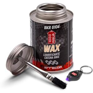 ERRECOM 1000 Miglia BKR 6104 DRY Cera para Cadenas de Bicicleta para uso en Condiciones de terreno seco y polvoriento 240 ml, Frasco All-In-One con Cepillo de aplicación incluido ERRECOM 1000 Miglia BKR 6104 DRY Cera para Cadenas de Bicicleta para uso en Condiciones de terreno seco y polvoriento 240 ml, Frasco All-In-One con Cepillo de aplicación incluido