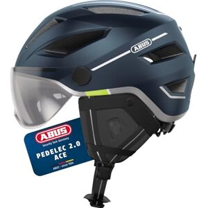 ABUS Casco de Ciudad Pedelec 2.0 Ace Casco de Bicicleta con luz Trasera, Visera, Cubierta para la Lluvia, protección para Las Orejas para Hombres y Mujeres ABUS Casco de Ciudad Pedelec 2.0 Ace Casco de Bicicleta con luz Trasera, Visera, Cubierta para la Lluvia, protección para Las Orejas para Hombres y Mujeres