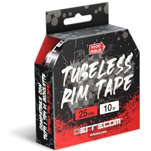 ERRECOM 1000 Miglia Tubeless Rim Tape 10 metros x 25 mm, Cinta Sellante para convertir llantas de bicicleta con cámara a Tubeless, Ultra Resistente, Incluye 4 Sellos Adhesivos ERRECOM 1000 Miglia Tubeless Rim Tape 10 metros x 25 mm, Cinta Sellante para convertir llantas de bicicleta con cámara a Tubeless, Ultra Resistente, Incluye 4 Sellos Adhesivos