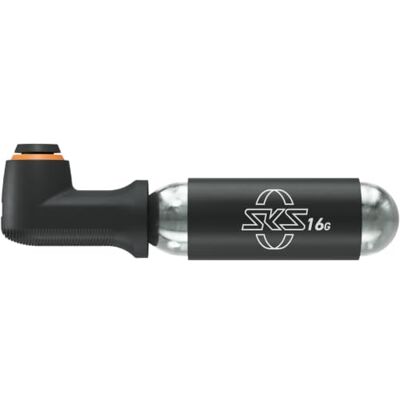 SKS Germany CLIK Ace CO2 Bomba de Cartucho para Schwalbe Clik Valve Eyección regulable, carcasa aislante, para cartuchos de rosca de 16 g y 24 g, 31 g sin cartucho SKS Germany CLIK Ace CO2 Bomba de Cartucho para Schwalbe Clik Valve Eyección regulable, carcasa aislante, para cartuchos de rosca de 16 g y 24 g, 31 g sin cartucho