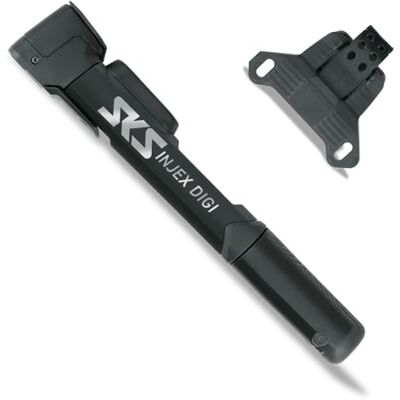 SKS Germany INJEX Control Digi Bomba de Bicicleta (manómetro Digital, función telescópica conmutable, Mango de 2 componentes con Superficie Texturizada, Cabezal de válvula MV Easy, Fabricado en SKS Germany INJEX Control Digi Bomba de Bicicleta (manómetro Digital, función telescópica conmutable, Mango de 2 componentes con Superficie Texturizada, Cabezal de válvula MV Easy, Fabricado en
