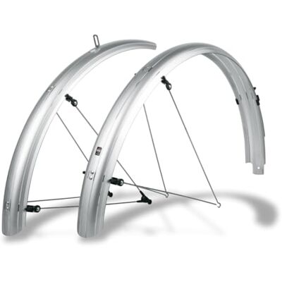 SKS Germany BLUEMELS Basic 27,5" 29" 69MM Set Silver Juego de Guardabarros (de Robusta construcción en sándwich, Sistema de Seguridad ASR, puntales en V con Puentes fijos), Plata SKS Germany BLUEMELS Basic 27,5" 29" 69MM Set Silver Juego de Guardabarros (de Robusta construcción en sándwich, Sistema de Seguridad ASR, puntales en V con Puentes fijos), Plata