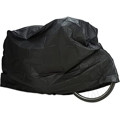 Relaxdays Funda para bicicleta, Funda protectora, Protección solar, Cubierta, Polietileno, 200 x 115 cm, Negro Relaxdays Funda para bicicleta, Funda protectora, Protección solar, Cubierta, Polietileno, 200 x 115 cm, Negro