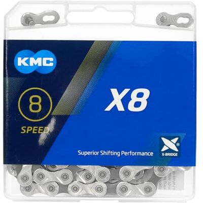 KMC X8-93 Cadena Estrecha, Unisex, Gris, 114 eslabones KMC X8-93 Cadena Estrecha, Unisex, Gris, 114 eslabones