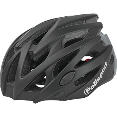 Polisport Casco Twig Bicicleta Hombres y Mujeres Ajustable Talla L (58-61cm) con Visera Desmontable y certificación CE en Color Negro/Gris Polisport Casco Twig Bicicleta Hombres y Mujeres Ajustable Talla L (58-61cm) con Visera Desmontable y certificación CE en Color Negro/Gris