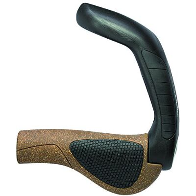 Ergon GP5-L BioKork Ergo Puños para Bicicleta, Color marrón y Negro Ergon GP5-L BioKork Ergo Puños para Bicicleta, Color marrón y Negro