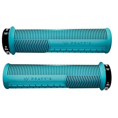 Peaty's Monarch Mangos para Bicicleta con Agarre Superior Textura de Hongos, Almohadilla Extendida para Pulgar, Amortiguación de Impactos, Ergonómicos y Alto Confort 30-32 mm, Azul Peaty's Monarch Mangos para Bicicleta con Agarre Superior Textura de Hongos, Almohadilla Extendida para Pulgar, Amortiguación de Impactos, Ergonómicos y Alto Confort 30-32 mm, Azul