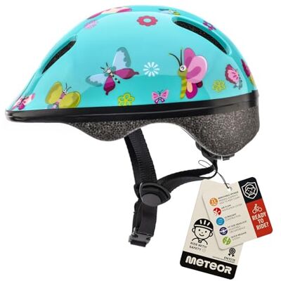 meteor Casco Bicicleta para Niñas y Niños Helmet Infantil de Bici para Ciclismo MTB Road Race Montaña BMX Carretera y Actividad Ciclista Rolerskate Patines meteor Casco Bicicleta para Niñas y Niños Helmet Infantil de Bici para Ciclismo MTB Road Race Montaña BMX Carretera y Actividad Ciclista Rolerskate Patines