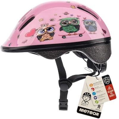 meteor Casco Bicicleta para Niñas y Niños Helmet Infantil de Bici para Ciclismo MTB Road Race Montaña BMX Carretera y Actividad Ciclista Rolerskate Patines meteor Casco Bicicleta para Niñas y Niños Helmet Infantil de Bici para Ciclismo MTB Road Race Montaña BMX Carretera y Actividad Ciclista Rolerskate Patines