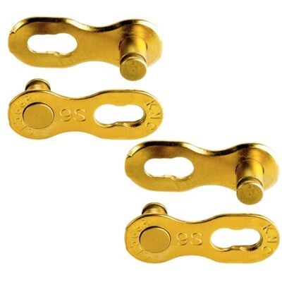 KMC Unisex, 9 velocidades, MissingLink uniendo enlace, Ti-N Gold, 2 pares KMC Unisex, 9 velocidades, MissingLink uniendo enlace, Ti-N Gold, 2 pares