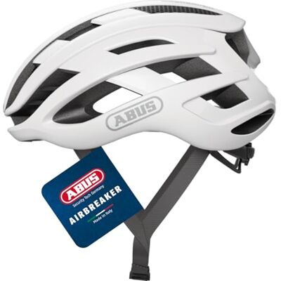 ABUS Casco de Ciclismo de Carretera AirBreaker Casco de Ciclismo de Alta Gama para Ciclismo Profesional para Adolescentes y Adultos Casco para Hombre y Mujer Blanco, Talla M ABUS Casco de Ciclismo de Carretera AirBreaker Casco de Ciclismo de Alta Gama para Ciclismo Profesional para Adolescentes y Adultos Casco para Hombre y Mujer Blanco, Talla M