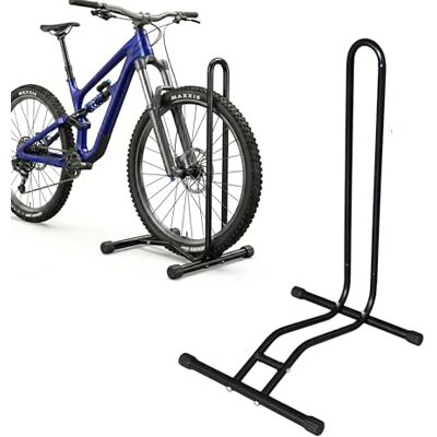 Relaxdays soporte de suelo para bicicleta 29", neumáticos hasta 6,5 cm, delantero/trasero, 1 bici, negro Relaxdays soporte de suelo para bicicleta 29", neumáticos hasta 6,5 cm, delantero/trasero, 1 bici, negro