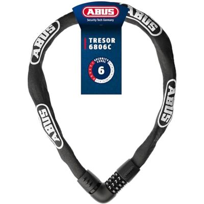 ABUS Candado de cadena Tresor 6806C, longitud 85 cm, negro ABUS Candado de cadena Tresor 6806C, longitud 85 cm, negro