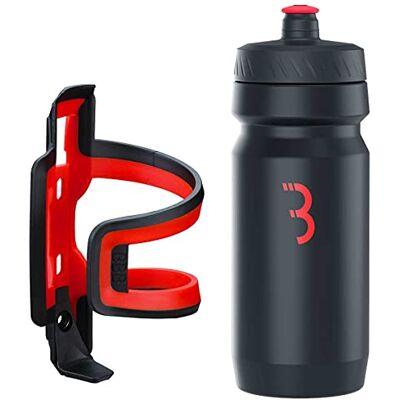 BBB Cycling Soporte de Botella - 550ml, Negro-Rojo - Bottle Holder BBB Cycling Soporte de Botella - 550ml, Negro-Rojo - Bottle Holder