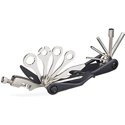 Relaxdays Herramientas Bicicleta 16 en 1, Acero-Plástico, Negro, 4 x 8,5 x 4 cm Relaxdays Herramientas Bicicleta 16 en 1, Acero-Plástico, Negro, 4 x 8,5 x 4 cm
