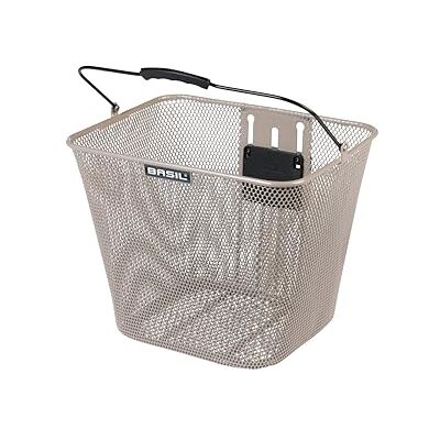 Cesta de bicicleta Basil Bilbao KF - Malla de acero, Removible, Altura ajustable Cesta de bicicleta Basil Bilbao KF - Malla de acero, Removible, Altura ajustable