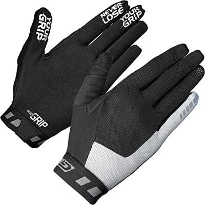 GripGrab Vertical InsideGrip Long Finger Professional MTB Gloves Un-Padded Anti-Slip Off-Road Cycling Black and Orange GripGrab Vertical InsideGrip Long Finger Professional MTB Gloves Un-Padded Anti-Slip Off-Road Cycling Black and Orange