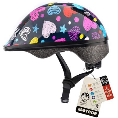 meteor Casco Bicicleta para Niñas y Niños Helmet Infantil de Bici para Ciclismo MTB Road Race Montaña BMX Carretera y Actividad Ciclista Rolerskate Patines meteor Casco Bicicleta para Niñas y Niños Helmet Infantil de Bici para Ciclismo MTB Road Race Montaña BMX Carretera y Actividad Ciclista Rolerskate Patines