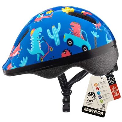 meteor Casco Bicicleta para Niñas y Niños Helmet Infantil de Bici para Ciclismo MTB Road Race Montaña BMX Carretera y Actividad Ciclista Rolerskate Patines meteor Casco Bicicleta para Niñas y Niños Helmet Infantil de Bici para Ciclismo MTB Road Race Montaña BMX Carretera y Actividad Ciclista Rolerskate Patines