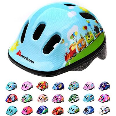 meteor Casco Bicicleta para Niñas y Niños Helmet Infantil de Bici para Ciclismo MTB Road Race Montaña BMX Carretera y Actividad Ciclista Rolerskate Patines meteor Casco Bicicleta para Niñas y Niños Helmet Infantil de Bici para Ciclismo MTB Road Race Montaña BMX Carretera y Actividad Ciclista Rolerskate Patines