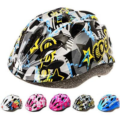 meteor Casco Bicicleta para Niñas y Niños Helmet Infantil de Bici para Ciclismo MTB Road Race Montaña BMX Carretera y Actividad Ciclista Rolerskate Patines meteor Casco Bicicleta para Niñas y Niños Helmet Infantil de Bici para Ciclismo MTB Road Race Montaña BMX Carretera y Actividad Ciclista Rolerskate Patines