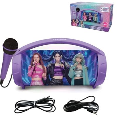 LEXIBOOK , Altavoz Karaoke K-Pop Academy Morado, Altavoz Bluetooth con luz, función karaoke LEXIBOOK , Altavoz Karaoke K-Pop Academy Morado, Altavoz Bluetooth con luz, función karaoke