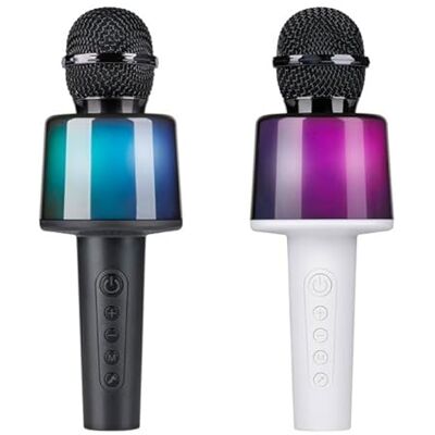 Grundig Micrófono Bluetooth con Altavoz – Micrófono de Karaoke inalámbrico para niños y Adultos – Función Selfie – USB-C – Modo dúo – Modelo 43426 Grundig Micrófono Bluetooth con Altavoz – Micrófono de Karaoke inalámbrico para niños y Adultos – Función Selfie – USB-C – Modo dúo – Modelo 43426
