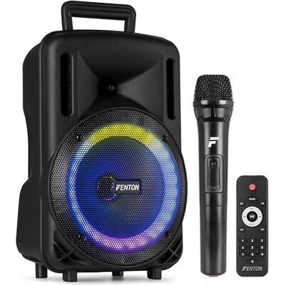 Fenton FT08LED Altavoz Activo Bluetooth USB 8" 300W Color Negro Bluetooth y USB incorporados, potencia de 300W, woofer de 8 pulgadas, para karaoke, fiestas y eventos en directo Fenton FT08LED Altavoz Activo Bluetooth USB 8" 300W Color Negro Bluetooth y USB incorporados, potencia de 300W, woofer de 8 pulgadas, para karaoke, fiestas y eventos en directo