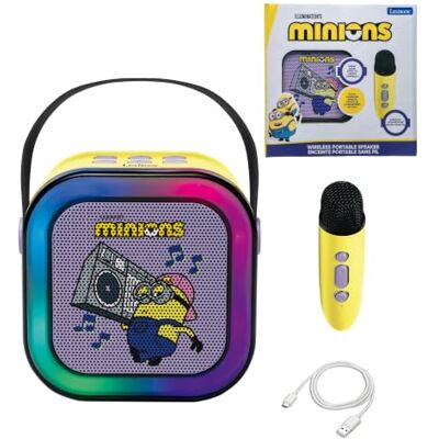 LEXIBOOK , Mi Villano Favorito, Altavoz Karaoke, Amarillo, Altavoz karaoke Bluetooth con micrófono inalámbrico, USB-C, luces y entradas de audio. LEXIBOOK , Mi Villano Favorito, Altavoz Karaoke, Amarillo, Altavoz karaoke Bluetooth con micrófono inalámbrico, USB-C, luces y entradas de audio.