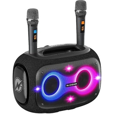 N-Gear NRG 600 Altavoz de Fiesta portátil 8", 100 W RMS, 300 W Pico, Bluetooth, Luces LED, batería Recargable, micrófono inalámbrico, USB, AUX, Mando N-Gear NRG 600 Altavoz de Fiesta portátil 8", 100 W RMS, 300 W Pico, Bluetooth, Luces LED, batería Recargable, micrófono inalámbrico, USB, AUX, Mando
