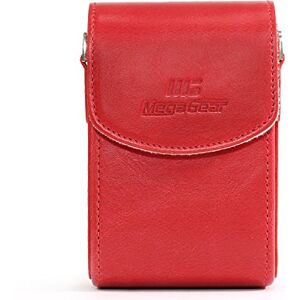 MegaGear Funda de Piel con Correa para Samsung WB350F, Color Rojo MegaGear Funda de Piel con Correa para Samsung WB350F, Color Rojo