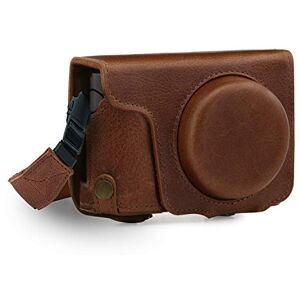 MegaGear Ever Ready Funda para Panasonic Lumix DC-ZS200/TZ200 (de Cuero auténtico, con Correa) Color marrón Oscuro MegaGear Ever Ready Funda para Panasonic Lumix DC-ZS200/TZ200 (de Cuero auténtico, con Correa) Color marrón Oscuro