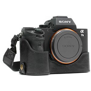 MegaGear MG1129 para Sony Alpha A7S II, A7R II, A7 II Estuche Ever Ready, Media Funda, Estuche de Base, Funda de Pronto Uso de Cuero auténtico, con Correa, Negro MegaGear MG1129 para Sony Alpha A7S II, A7R II, A7 II Estuche Ever Ready, Media Funda, Estuche de Base, Funda de Pronto Uso de Cuero auténtico, con Correa, Negro