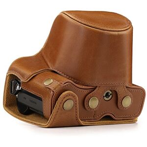 MegaGear Ever Ready Funda de piel con correa para cámara Olympus OM-D E-M10 Mark III, color marrón claro MegaGear Ever Ready Funda de piel con correa para cámara Olympus OM-D E-M10 Mark III, color marrón claro