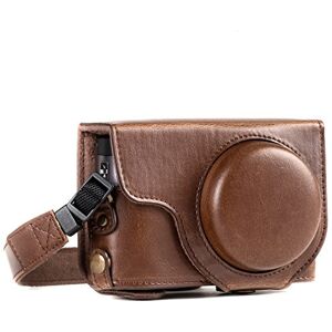 MegaGear MG1259 Panasonic Lumix DC-TZ95, DC-TZ90 Estuche Ever Ready, Funda de cuero, de pronto uso, con correa Marron Oscuro MegaGear MG1259 Panasonic Lumix DC-TZ95, DC-TZ90 Estuche Ever Ready, Funda de cuero, de pronto uso, con correa Marron Oscuro