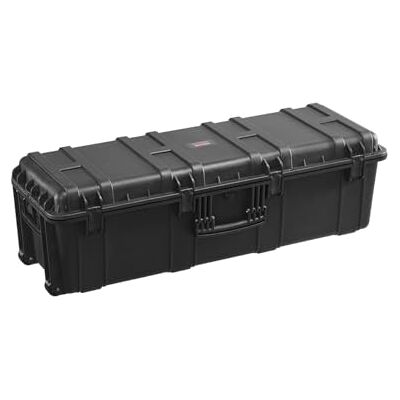 VEVOR Estuche Rígido Impermeable de 1120 x 405 x 342 mm de Gran Capacidad con 3 Asas, Estuche Protector IP67 con 6 Clips, 6 Orificios para Candado y Espuma Insertada para Equipos Grandes, Negro VEVOR Estuche Rígido Impermeable de 1120 x 405 x 342 mm de Gran Capacidad con 3 Asas, Estuche Protector IP67 con 6 Clips, 6 Orificios para Candado y Espuma Insertada para Equipos Grandes, Negro