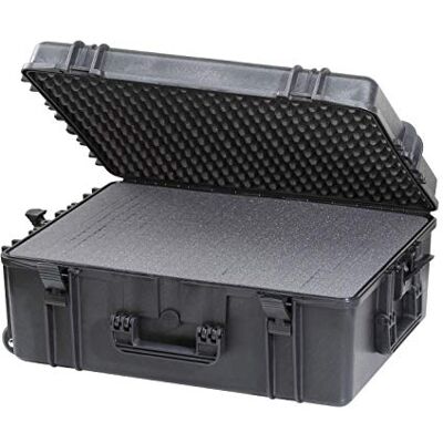 MAX Cases 620H250STR.079 Negro Maleta hermética con espuma pre-cortada a cubetas y trolley dimensiones internas 620 x 460 x 250 mm MAX Cases 620H250STR.079 Negro Maleta hermética con espuma pre-cortada a cubetas y trolley dimensiones internas 620 x 460 x 250 mm