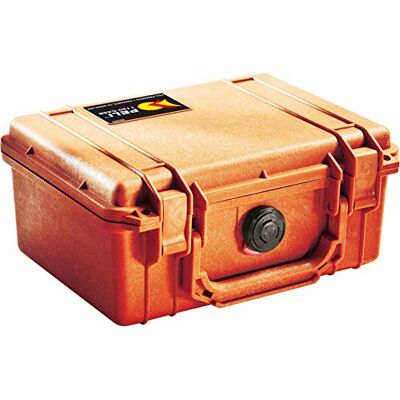 PELI 1120 Maleta rígida profesional para cámara, instrumentos electrónicos y ópticos, IP67 estanca e impermeable al polvo, 2L de capacidad, fabricada en EE.UU, con espuma personalizable, color naranja PELI 1120 Maleta rígida profesional para cámara, instrumentos electrónicos y ópticos, IP67 estanca e impermeable al polvo, 2L de capacidad, fabricada en EE.UU, con espuma personalizable, color naranja