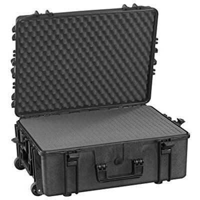 MAX Cases 620H340STR.079 Negro Maleta hermética con espuma pre-cortada a cubetas y trolley dimensiones internas620 x 460 x 340 mm MAX Cases 620H340STR.079 Negro Maleta hermética con espuma pre-cortada a cubetas y trolley dimensiones internas620 x 460 x 340 mm