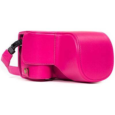 MegaGear Ever Ready Funda de Piel y Correa con Acceso a batería para cámara Sony Alpha A6500, Color Rosa MegaGear Ever Ready Funda de Piel y Correa con Acceso a batería para cámara Sony Alpha A6500, Color Rosa