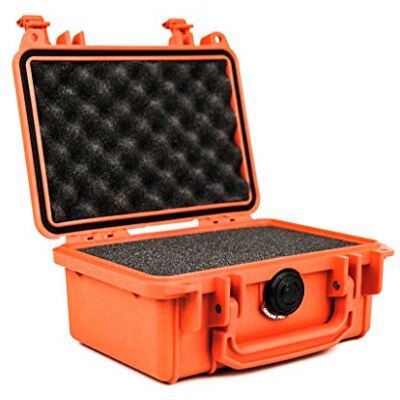 PELI 1120 Maleta rígida profesional para cámara, instrumentos electrónicos y ópticos, IP67 estanca e impermeable al polvo, 2L de capacidad, fabricada en EE.UU, con espuma personalizable, color naranja PELI 1120 Maleta rígida profesional para cámara, instrumentos electrónicos y ópticos, IP67 estanca e impermeable al polvo, 2L de capacidad, fabricada en EE.UU, con espuma personalizable, color naranja