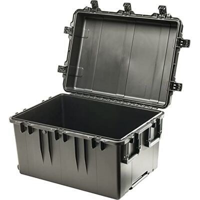 PELI Storm IM3075 Maleta de Transporte Grande para Equipos electrónicos, fotográficos y audiovisuales, Resistente al Agua y al Polvo, 181L de Capacidad, Fabricada en EE.UU., sin Espuma, Color Negro PELI Storm IM3075 Maleta de Transporte Grande para Equipos electrónicos, fotográficos y audiovisuales, Resistente al Agua y al Polvo, 181L de Capacidad, Fabricada en EE.UU., sin Espuma, Color Negro