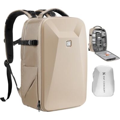 K&F CONCEPT Mochila para cámara Bolsa Impermeable a Prueba de Golpes con Compartimento para portátil de 16" Funda rígida para cámara DSLR/SLR/Mirrorless(Caqui) K&F CONCEPT Mochila para cámara Bolsa Impermeable a Prueba de Golpes con Compartimento para portátil de 16" Funda rígida para cámara DSLR/SLR/Mirrorless(Caqui)