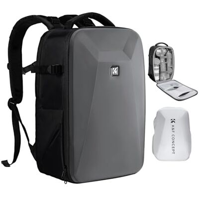 K&F CONCEPT Mochila Cámara Rígida, Hardshell Camera Bag Bolsa Cámara Profesional, Compartimento para Portátil de 16", Con funda para lluvia, Para DSLR/SLR/Mirrorless, B07 K&F CONCEPT Mochila Cámara Rígida, Hardshell Camera Bag Bolsa Cámara Profesional, Compartimento para Portátil de 16", Con funda para lluvia, Para DSLR/SLR/Mirrorless, B07